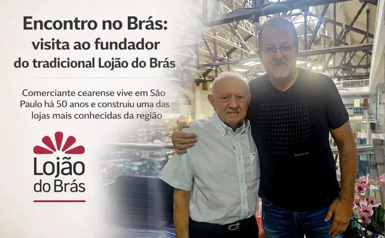 Ricardo F. Ramos e o Sr. Mimi durante encontro realizado no Lojão do Brás.